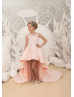 Pink Lace High Low Timeless Flower Girl Dress Pink Lace High Low Timeless Flower Girl Dress